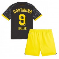 Camisa de time de futebol Borussia Dortmund Sebastien Haller #9 Replicas 2º Equipamento Infantil 2023-24 Manga Curta (+ Calças curtas)